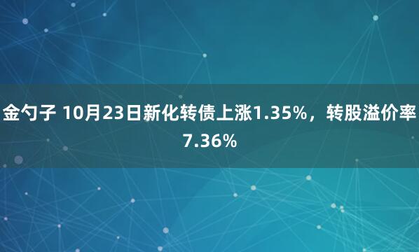 金勺子 10月23日新化转债上涨1.35%，转股溢价率7.36%